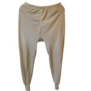 Vintage Comfort-U Beige Long John Underwear Pants Men XL Base Layer Stretch